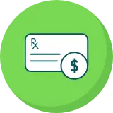 Copay assistance icon in green